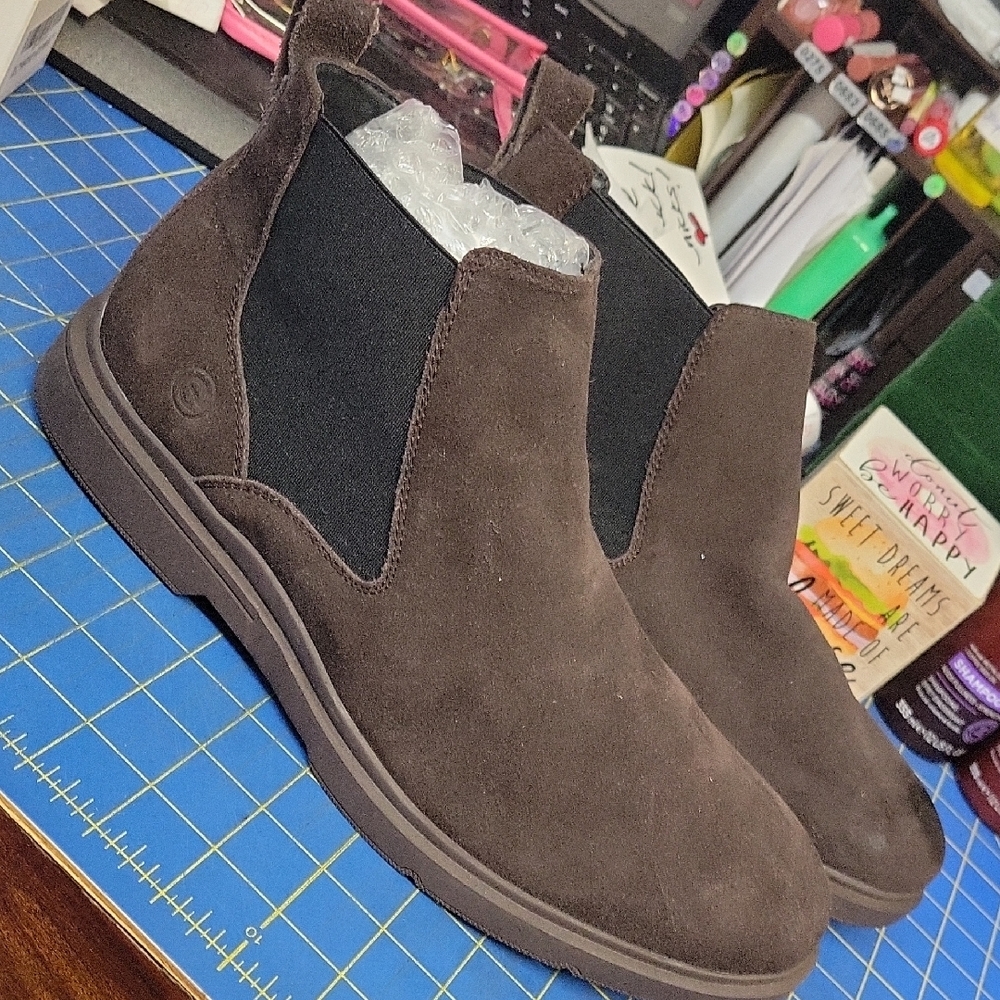 Easy Spirit Men's Brown Suede Boots Sz 11.5M New